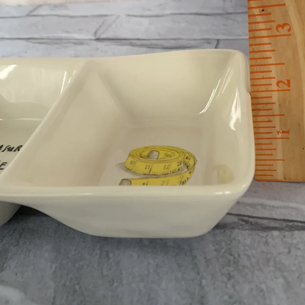Rae Dunn MEASURE . MAKE. CREATE. organizer dish